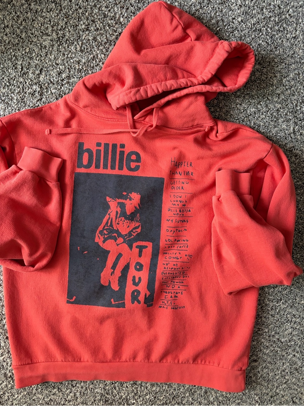 Official Billie Eilish ‘Happier Than Ever’ Tour Hoodie. Indie, Alternative, Y2K - Picture 2 of 8